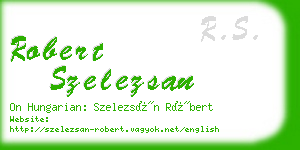 robert szelezsan business card